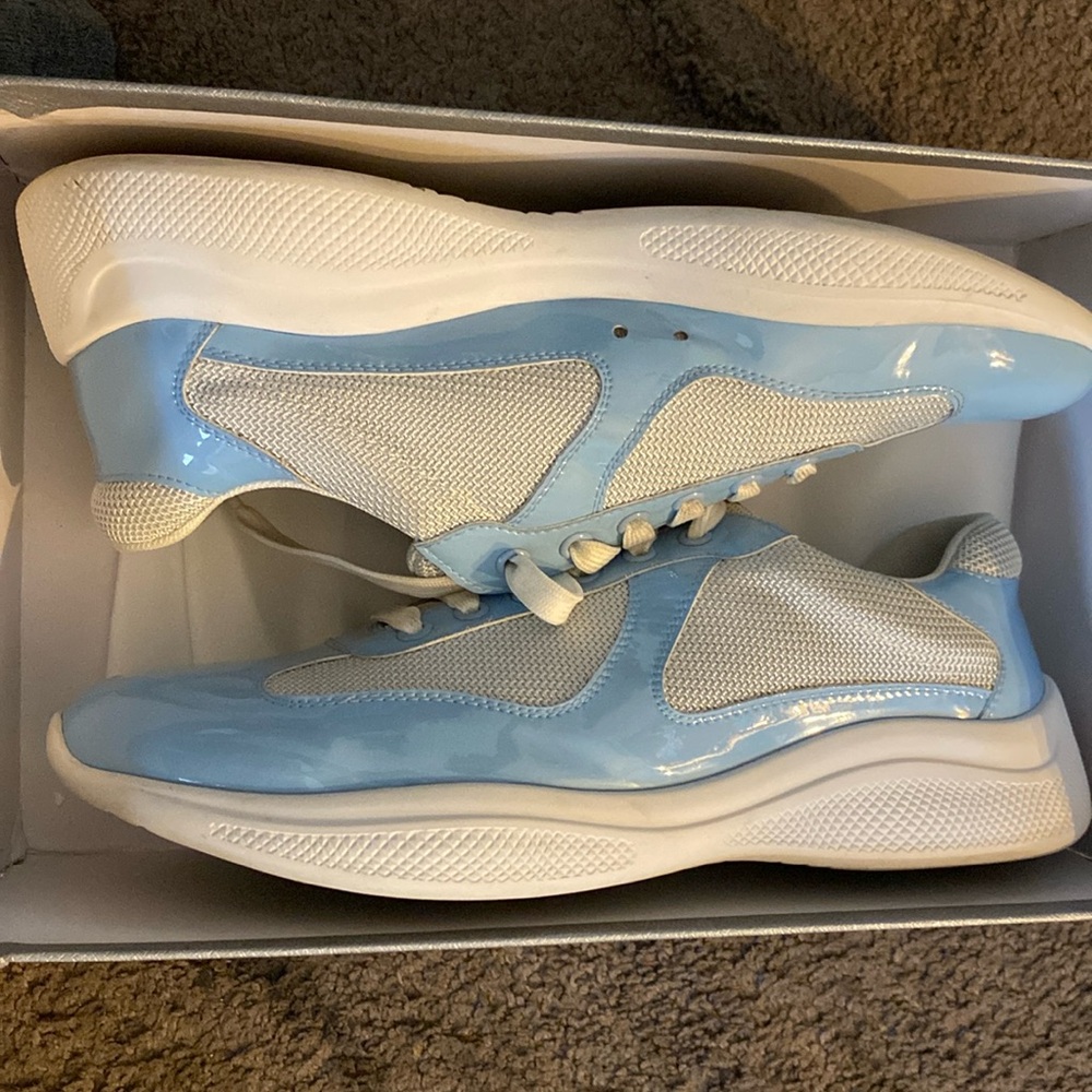 sailing lowtop lightblue Pradashoes about 7 customers interested price went up
